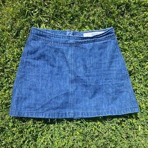 Brandy Melville Denim Skirt A-Line Jean Flare Navy